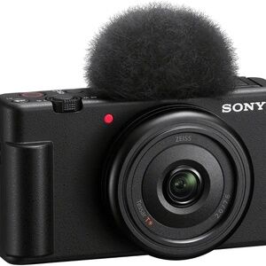 Sony - ZV-1F Vlog Camera for Content Creators and Vloggers - Black